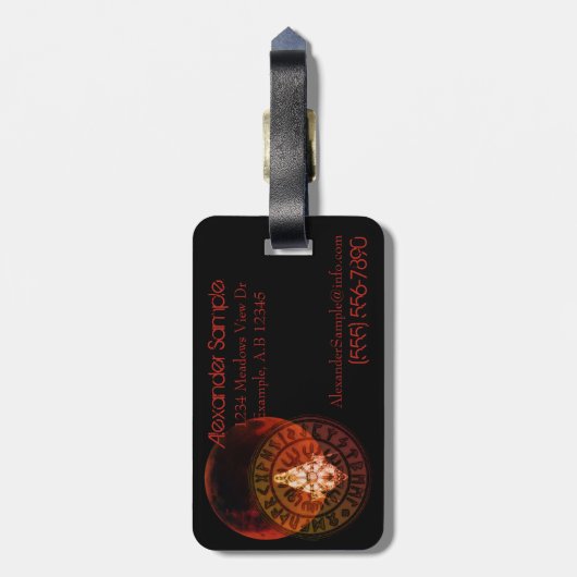 Masonic Warrior Gepäckanhänger (Rückseite vertikal)