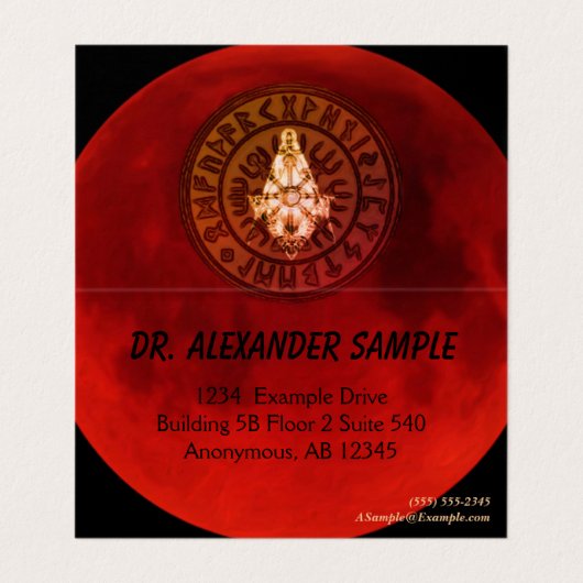 Masonic Warrior Visitenkarten (Innenseite Aufgefaltet)