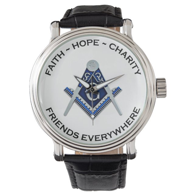 Masonic Watch Blue Armbanduhr (Vorderseite)
