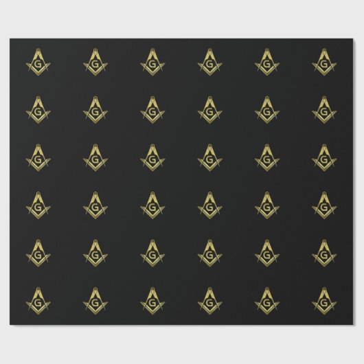 Masonic Wrapping Paper | Freemason Gift Geschenkpapier (Flach)
