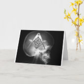 Masonic X-Ray Alien Skull Karte (Gelbe Blume)