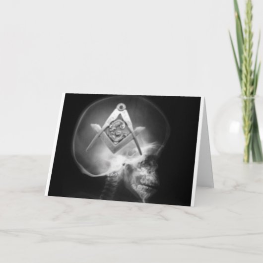 Masonic X-Ray Alien Skull Karte (Vorderseite)