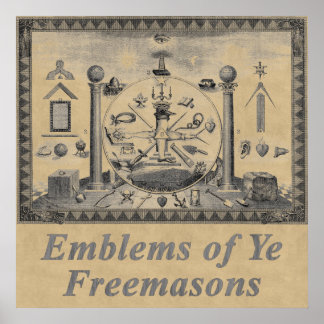 Masonische Embleme Poster
