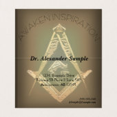 Masonische Geister (golden) Visitenkarten (Innenseite Aufgefaltet)