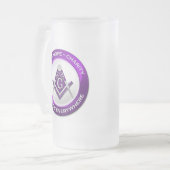 Masonische Mattierte Tasse Lila (Vorderseite Links)
