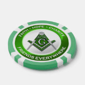 Masonische Poker-Chips Grün Pokerchips (Einzeln)