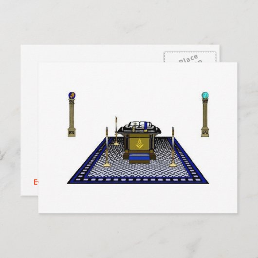 Masonische Postkarte (Vorne/Hinten)