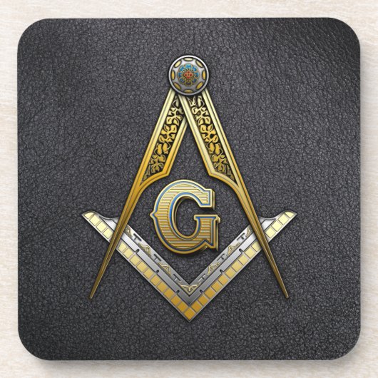 Masonischer Platz und Kompasse Untersetzer (Vorderseite)