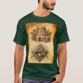 Masonisches Bienensymbol Freemason Lodge Platz T-Shirt (Vorderseite)
