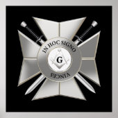 Masonisches Kreuz Poster (Vorne)