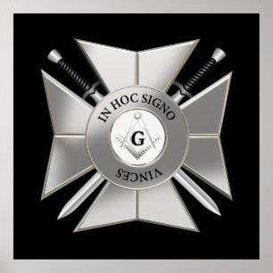 Masonisches Kreuz Poster