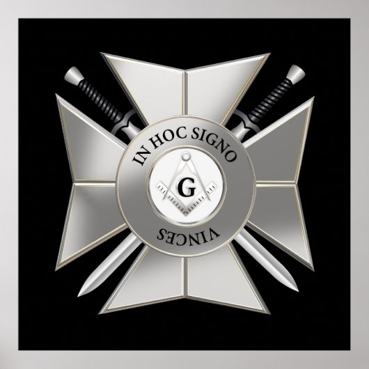 Masonisches Kreuz Poster (Vorne)