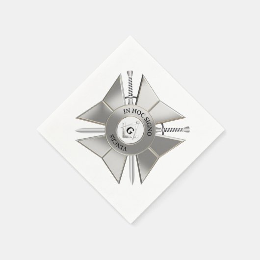 Masonisches Kreuz Serviette (Ecke)