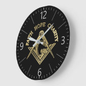 Masonisches Symbol Große Wanduhr (Winkel)
