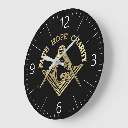 Masonisches Symbol Große Wanduhr (Winkel)