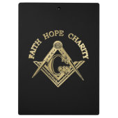 Masonisches Symbol Klemmbrett (Rückseite)