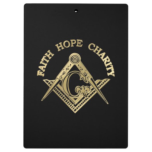 Masonisches Symbol Klemmbrett (Rückseite)