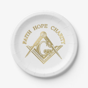 Masonisches Symbol Pappteller