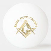 Masonisches Symbol Tischtennisball (Rückseite)