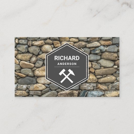 Masonry Construction Stone Wall Stoneworks Visitenkarte (Vorderseite)