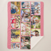 Masonry Grid 12 Foto Collage Pink Sherpa Blanket Sherpadecke (Vorderseite)