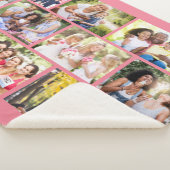Masonry Grid 12 Foto Collage Pink Sherpa Blanket Sherpadecke (3/4)
