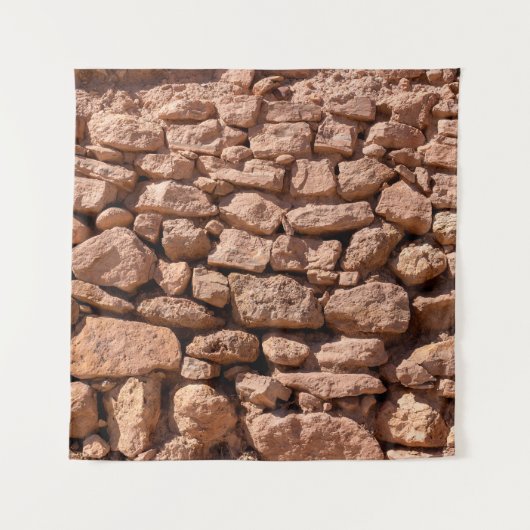 Masonry texture from large rough red stones. Weath Wandteppich (Vorderseite)