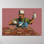Masonry Worker Poster (Vorne)