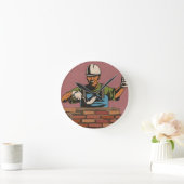 Masonry Worker Runde Wanduhr (Zuhause)