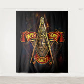 Masons Hintergrund Wandteppich (Vorderseite)