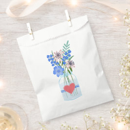 Masons Jar Blue Floral Fevor Bags Geschenktütchen