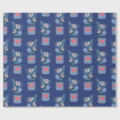 Masons Jar Floral Muster Geschenkpapier (Flach)