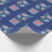 Masons Jar Floral Muster Geschenkpapier (Ecke)