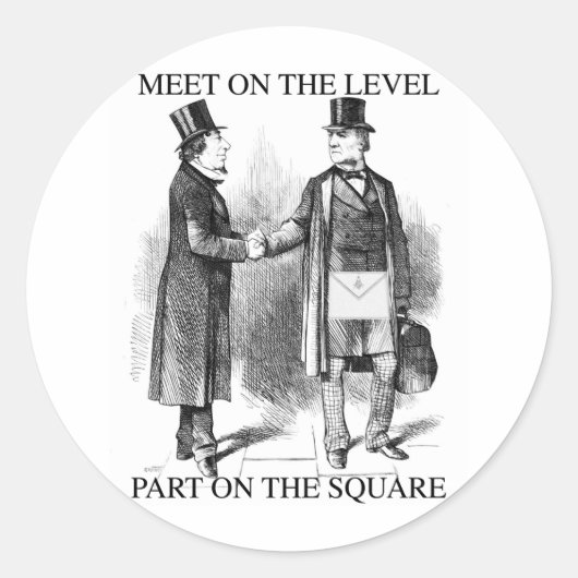 Masons-Treffen Runder Aufkleber (Vorderseite)