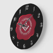 Masonwachs-Siegel Große Wanduhr (Winkel)