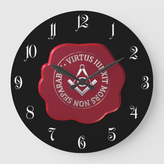 Masonwachs-Siegel Große Wanduhr (Vorderseite)