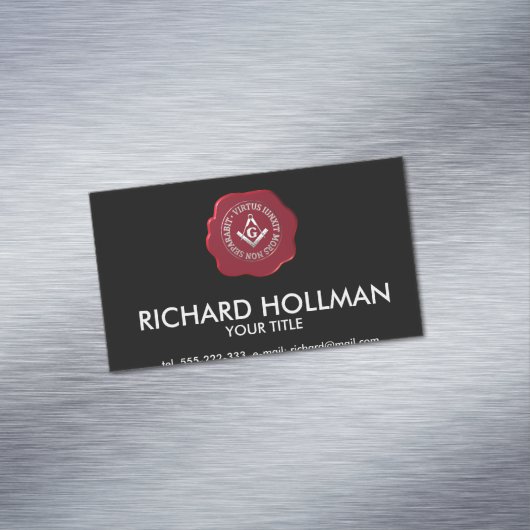 Masonwachs-Siegel Magnetische Visitenkarte (Beispiel)