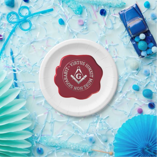 Masonwachs-Siegel Pappteller (Party)