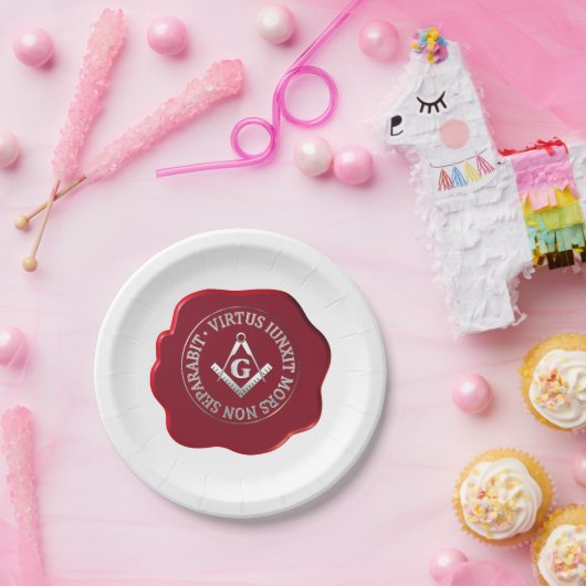 Masonwachs-Siegel Pappteller (Party)