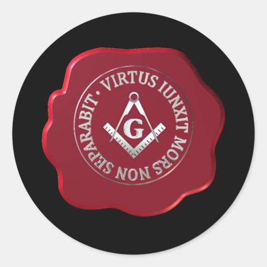 Masonwachs-Siegel Runder Aufkleber (Vorderseite)