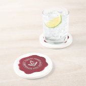 Masonwachs-Siegel Sandstein Untersetzer (Seite)