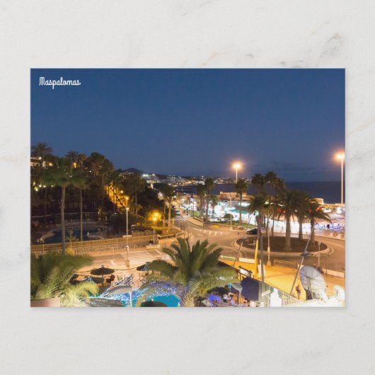 Maspalomas Blue Hour Postkarte (Vorderseite)