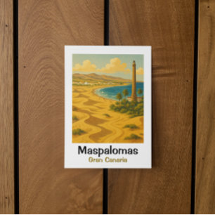 Maspalomas Dünen Gran Canaria Vintage Reise Postkarte