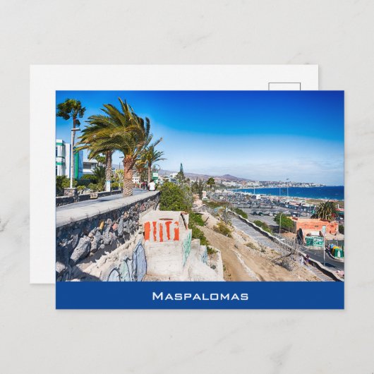 Maspalomas Postkarte (Vorne/Hinten)