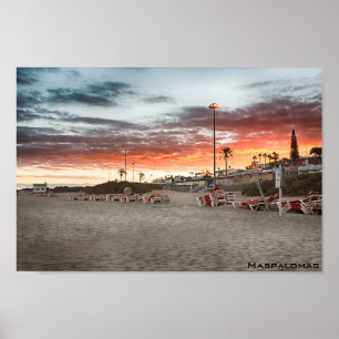 Maspalomas Sunset Poster