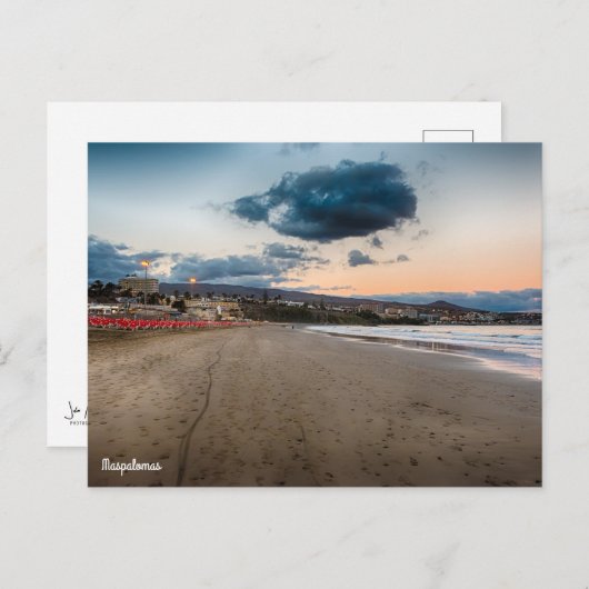 Maspalomas Sunset Postkarte (Vorne/Hinten)