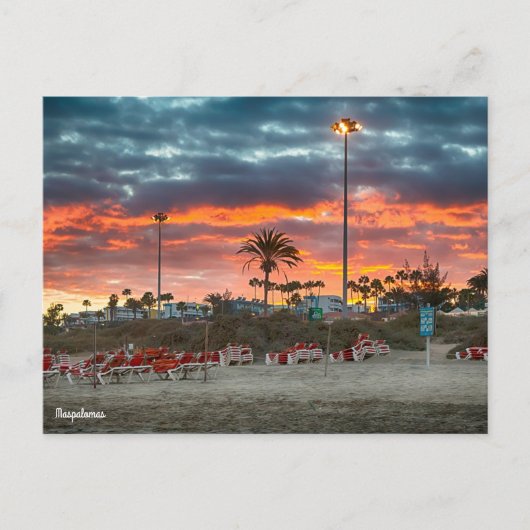 Maspalomas Sunset Postkarte (Vorderseite)