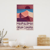 Maspalomas Vintage Wall Art Retro Travel Poster (Küche)