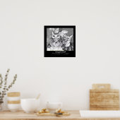 Masquarade Cat, Art Print by Erin Cooper Poster (Küche)