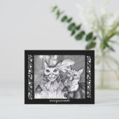 Masquarade Cat, Party Einladungen (Stehend Vorderseite)